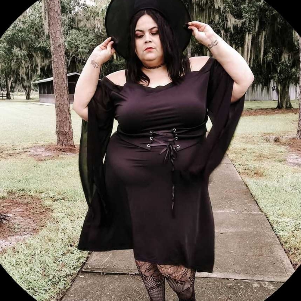 Plus size Black Witchy Dress